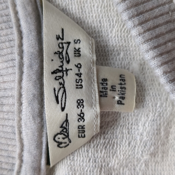 Miss Selfridge cropped sweatshirt, light grey size eu 36-38, US 4-6, UK S - Picture 2 of 4